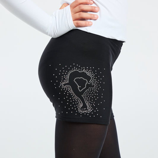 Short Noir à strass