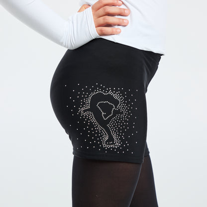 Short Noir à strass